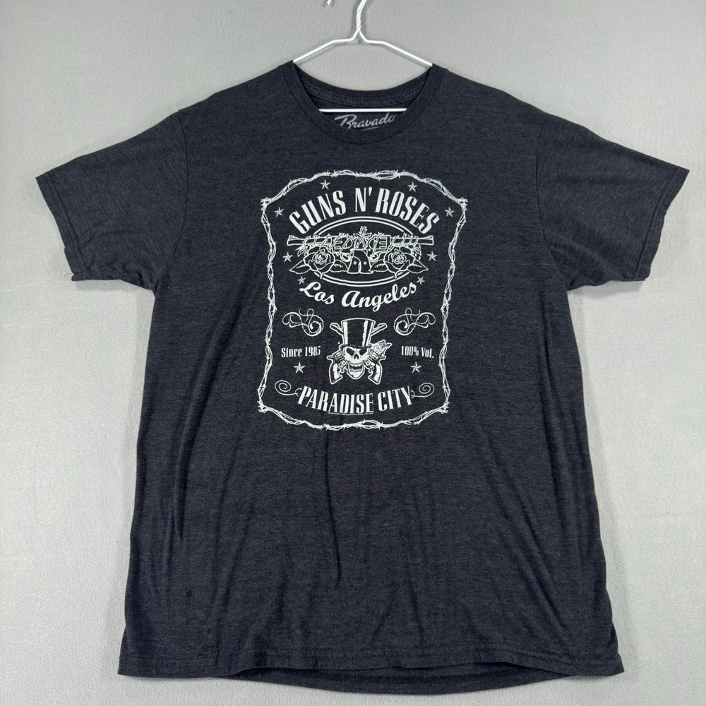 Bravado Guns N Roses Los Angeles Paradise City Graphic T-Shirt Charcoal Large